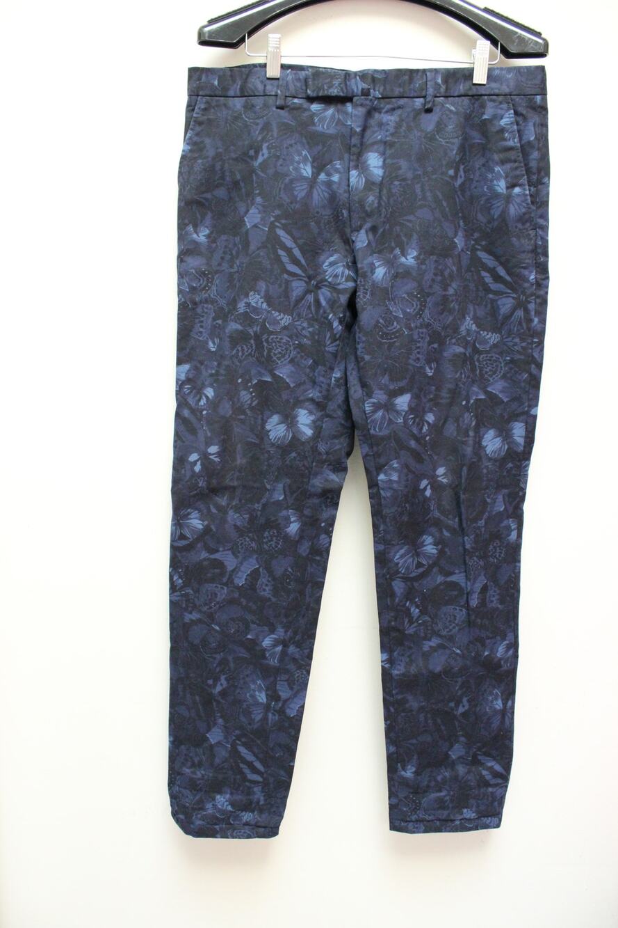 Valentino Blue Butterfly Chino Pants Trousers Size 48